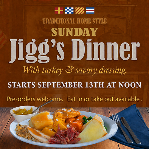 Jiggs Dinner ad