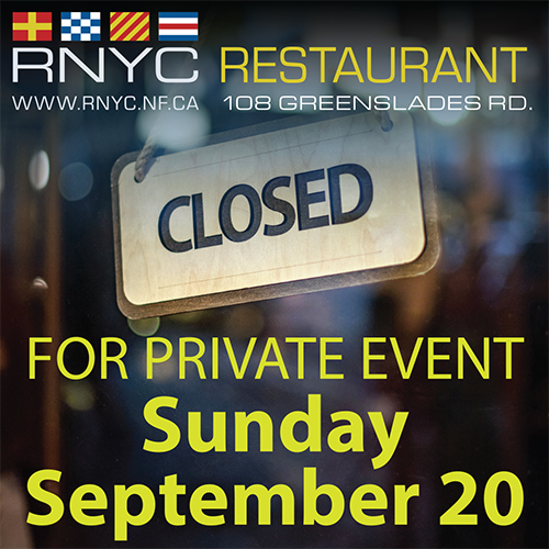 Closed Sunday September ad