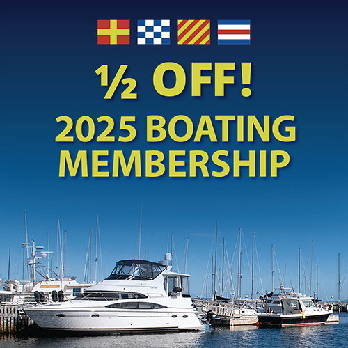 Boating Membership ½ Price ad