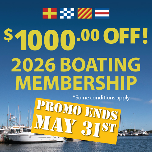 Boating Membership 2026 $1000 off ad